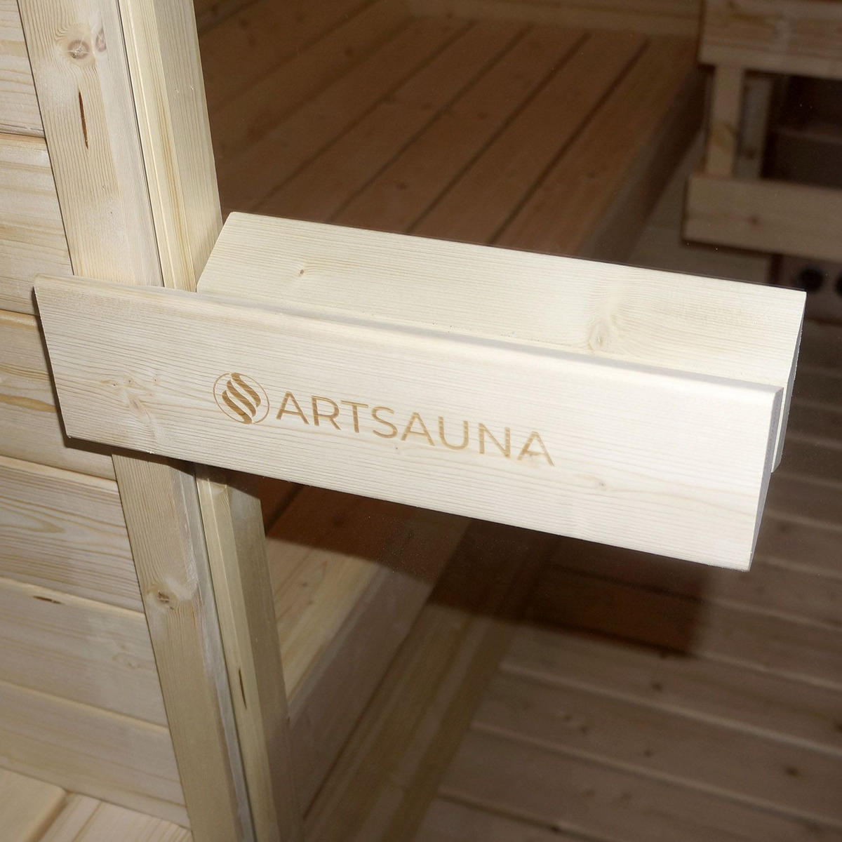 FASSSAUNA Nolvik L inkl. Zubehör-Set - Naturfarben, Holz (185/194/180cm) - Artsauna