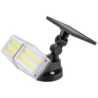 LED-SOLAR-STRAHLER - mit Hochfrequenz-Bewegungsmelder und schwenkbaren Fluter-Köpfen für Außenbereiche - Weiß, Kunststoff (17.8/18.4/15.8cm) - Northpoint