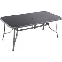 GARTENTISCH cordoba Schwarzes Glas - Dunkelgrau, Glas (180/90/72cm) - Habitat Garten