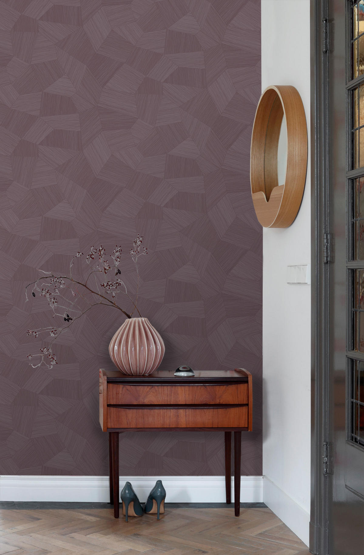TAPETE 3D-Muster 50 x 900 cm - Lila, Papier (50/900cm) - Origin Wallcoverings