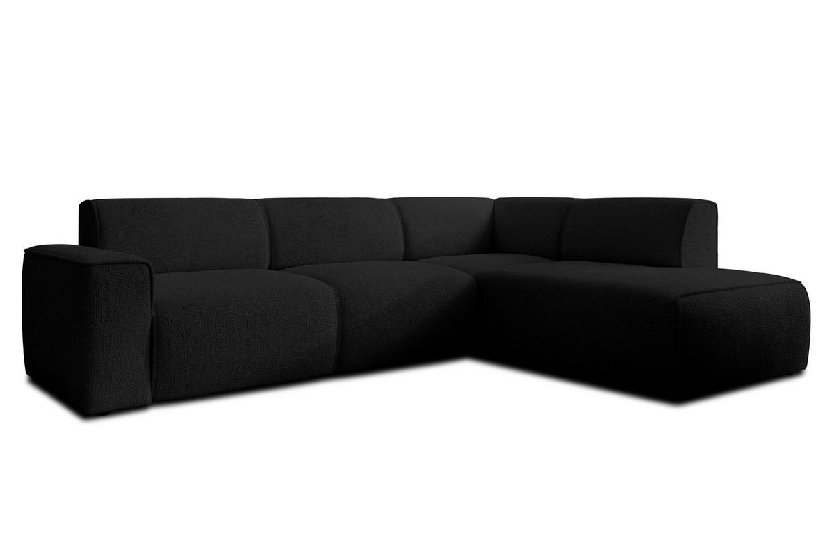 ECKSOFA L Form Didim Schwarz 292/220/78 cm – großes Sofa stilvoll & bequem R - Schwarz, Kunststoff/Textil (292/220cm) - AX Living