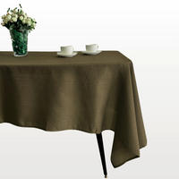 TISCHDECKE Mira. Bio-Baumwolle und Leinen. 170x170 cm. Olivgrün. - Olivgrün, Textil (170/170cm) - SOWL