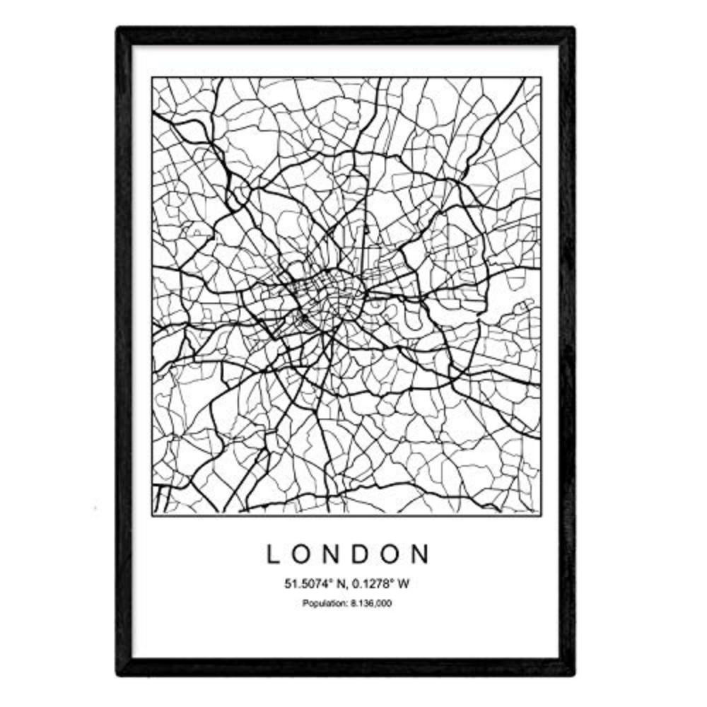 POSTER London Skandinavischen Stil A3 Rahmenlos - Klar, Papier (29.7/5/42cm) - Nacnic