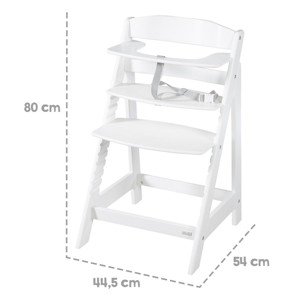 KINDERHOCHSTUHL Sit Up Flex Weiß - Weiß, Holzwerkstoff (44.5/80/54cm) - Roba