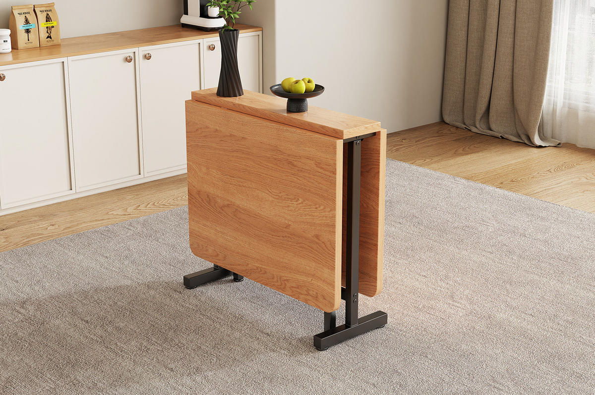 ESSTISCH 120/80 cm in Eichefarben aus MDF, ausziehbar und klappbar - Eichefarben, Holzwerkstoff (120/80/75cm) - Flora Grace