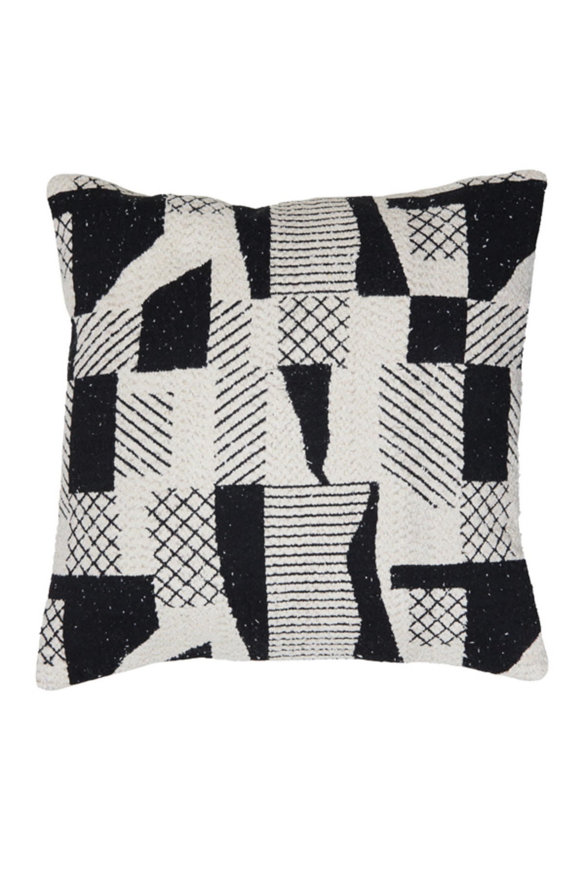 DEKOKISSEN Cesena Schwarz 45/45/10 cm - Schwarz, Textil (45/45cm) - Light & Living