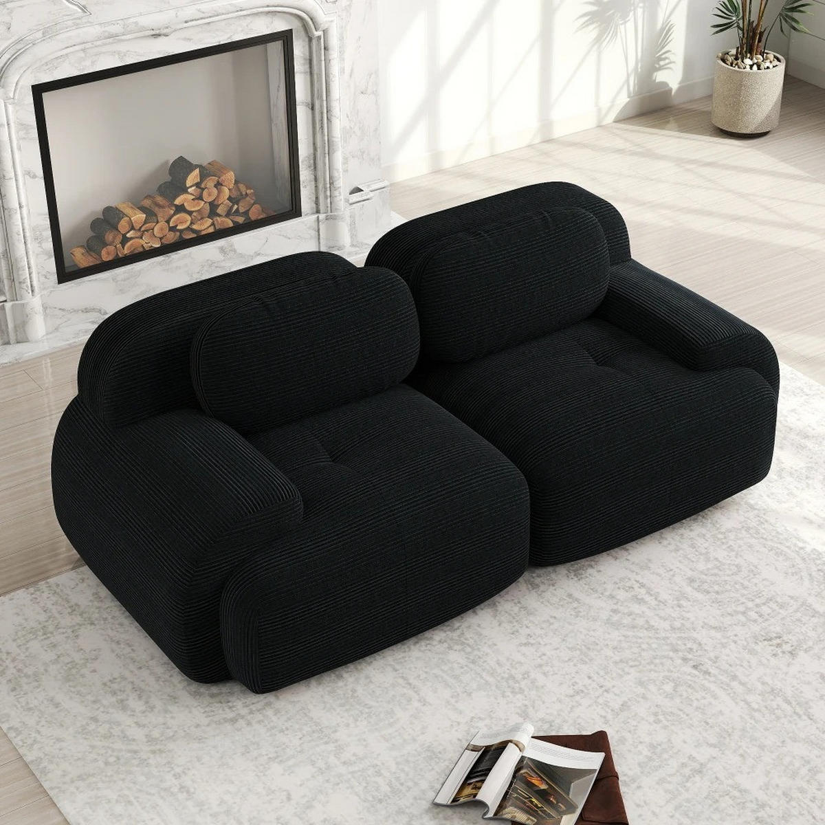 SCHLAFSOFA 3-in-1 Klappsofa Beige, 1 Stück, mit Kissen - Schwarz, Textil (138/70/103cm) - Kaket