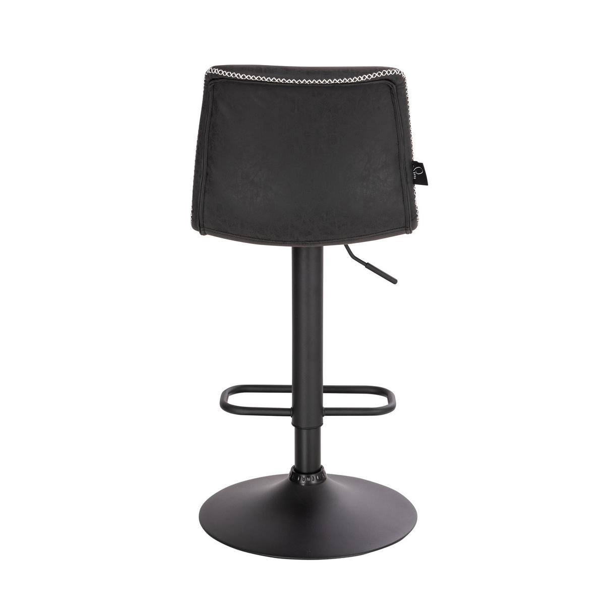 BARHOCKER ALFIE 2er Set Kunstleder Schwarz - Schwarz, Textil (40/107/48cm) - SVITA
