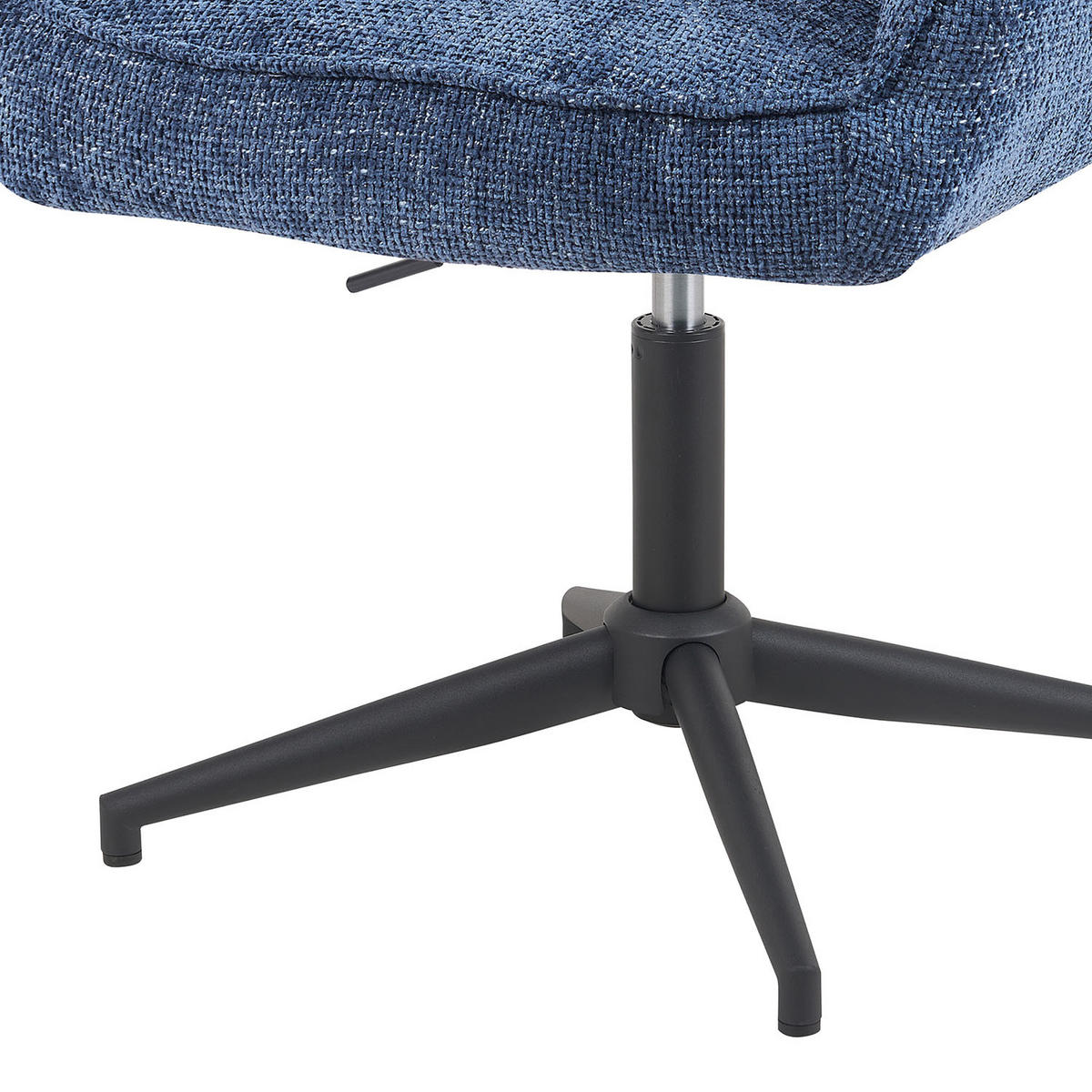 BÜROSTUHL Mika-Lea - Blau/Schwarz, Textil/Metall (59/81/66cm) - DUBI Möbel