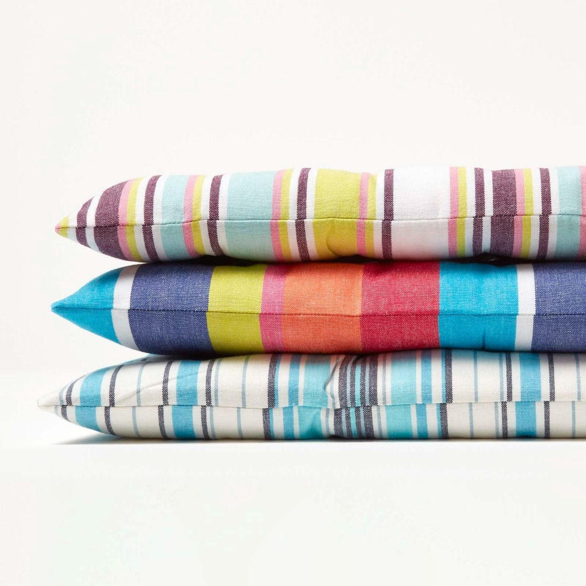BANKAUFLAGE bunt gestreift, 3-Sitzer 143/48/5 cm - Multicolor, Textil (143/48/5cm) - Homescapes