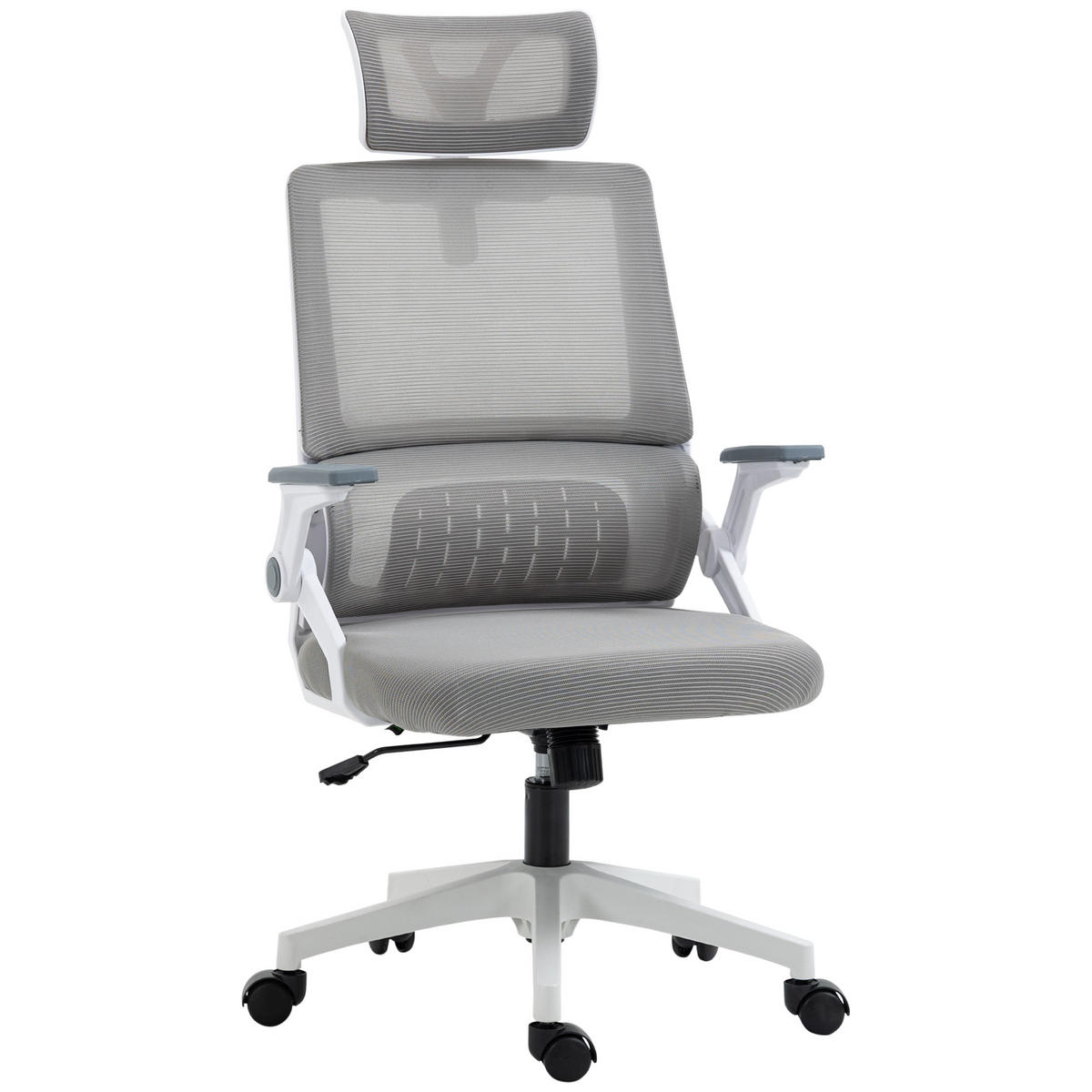 BÜROSTUHL, Ergonomisch, Mesh, Grau - Grau, Textil (61/119/60cm) - Vinsetto