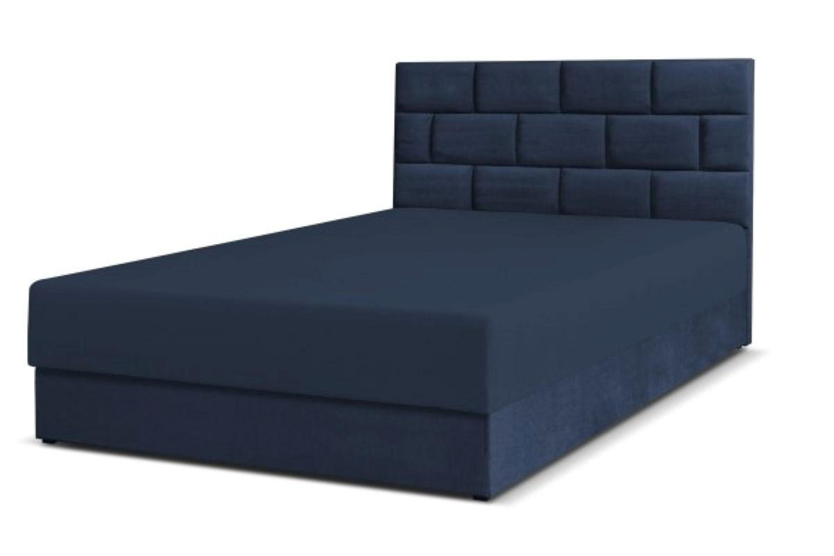 BOXBETT Majorka 140x200 cm mit Bettkasten und Matratze, blau - Blau, Holz (140/200cm) - Margaret Hadas24