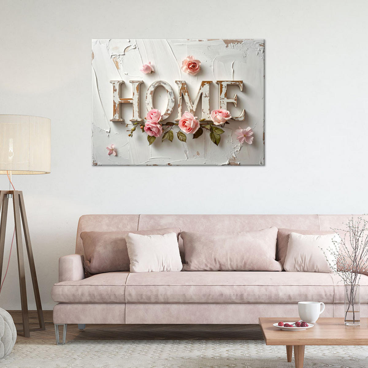 LEINWANDBILD Inschriften und Zitate 120x80cm - Beige, Textil (120/80cm) - Feeby