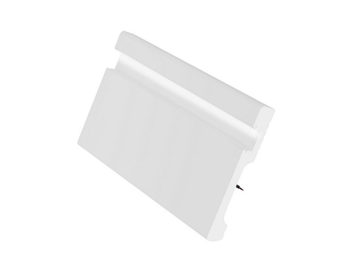 SOCKELLEISTE - 290 cm x 1.8 cm - plastik - weiß Ateno - Weiß, Kunststoff (1.8/290/12cm) - Vente-Unique