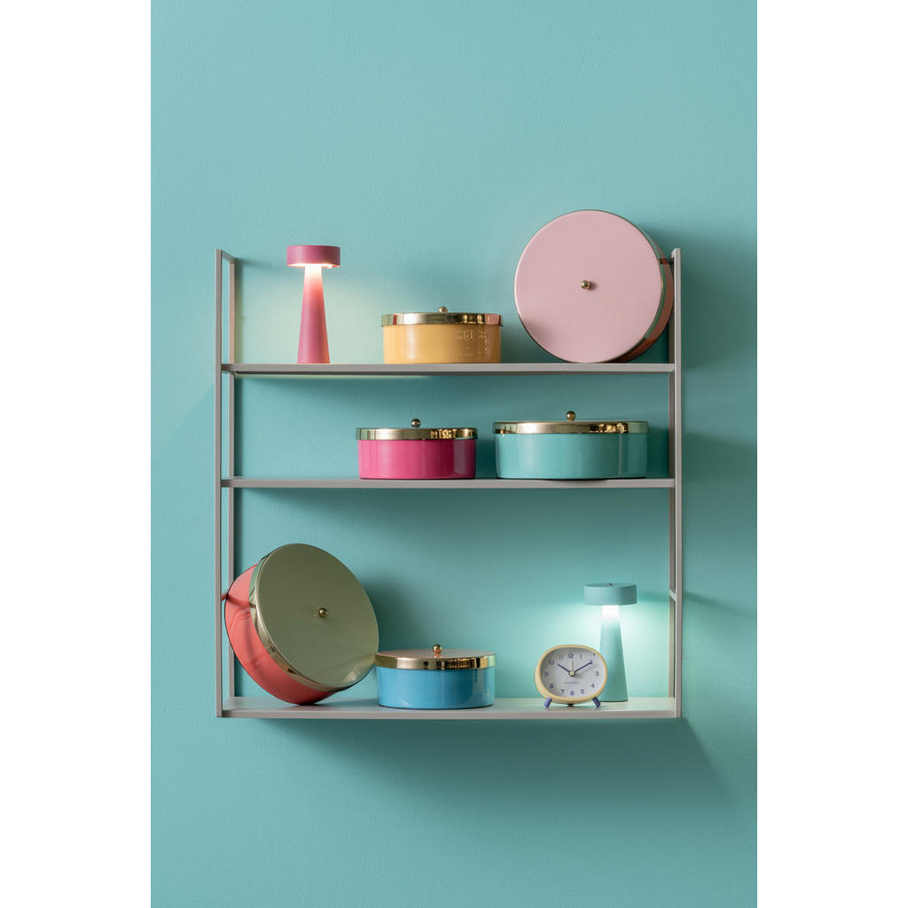 Thumbnail - Present Time Aufbewahrungsbox, Blau, Metall, Rund, 7 cm, CE, Dekoration, Dekoartikel, Dekoschalen