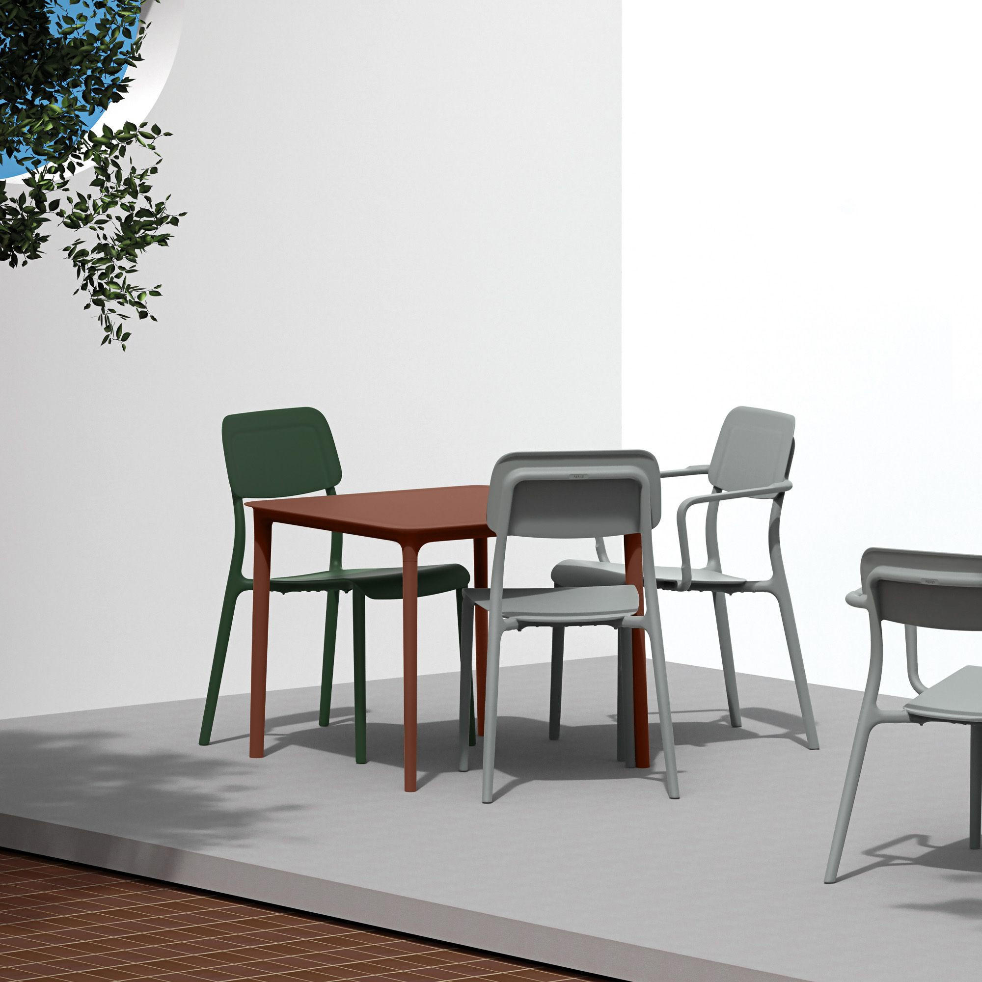 GARTENMÖBEL-SET GALIO, 3-tlg - Orange, Kunststoff - KONSIMO®