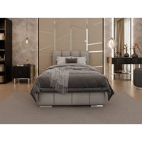 POLSTERBETT Zaira 100x200cm – Elegantes Polsterbett für modernen Wohnstil , ZONIERTE MULTI-TASCHEN-FEDERKERN (24cm), hellgrau - Hellgrau, Holz (100/200cm) - Homesy