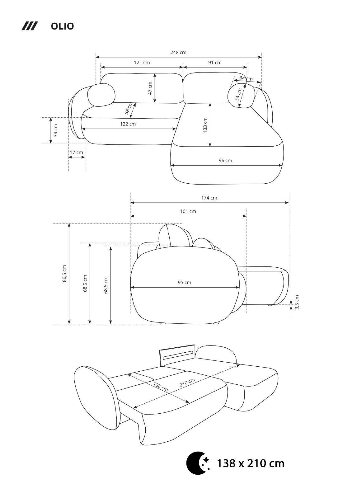 Thumbnail - DomoHome Ecksofa, Blaugrau, Textil, Rechteckig, 248x174 cm, Wohnzimmer, Sofas & Couches, Wohnlandschaften, Ecksofas