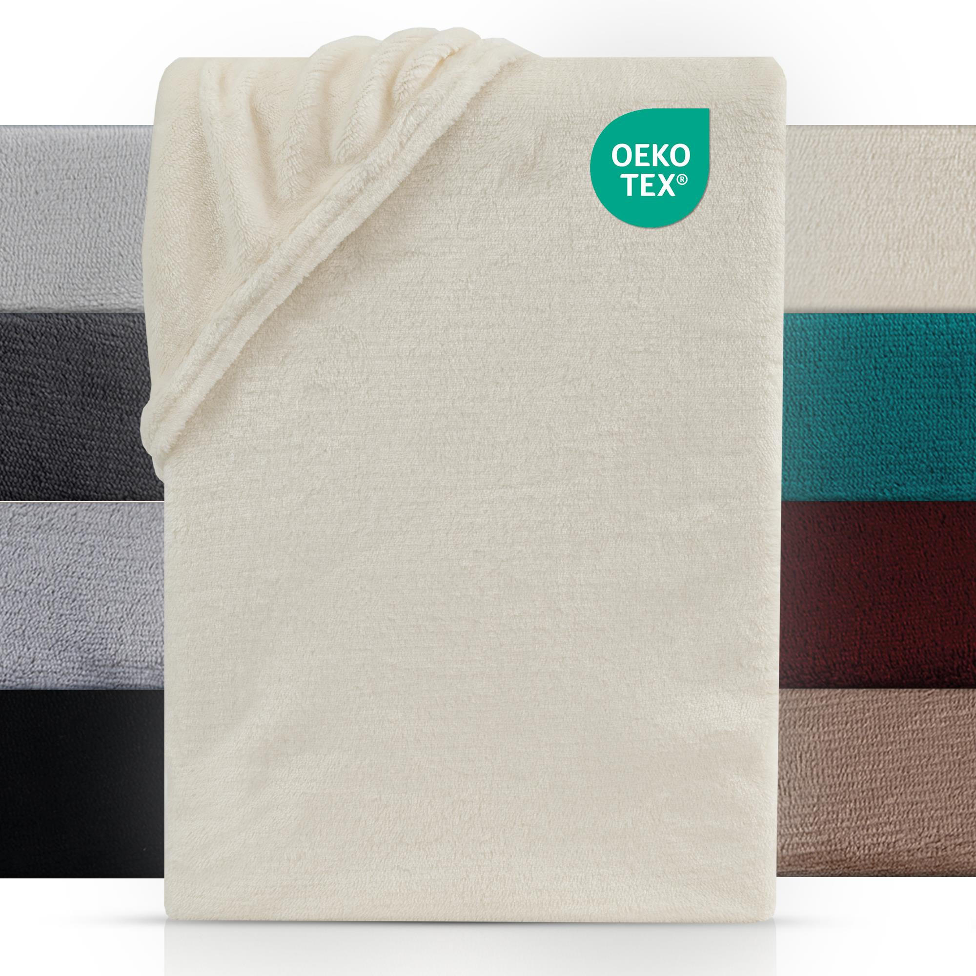 BOXSPRING-SPANNBETTLAKEN Cashmere Touch 180-200x200-220 cm, Warmes Winter Bettlaken Natur - Naturfarben, Textil (200/220cm) - Carpe Sonno