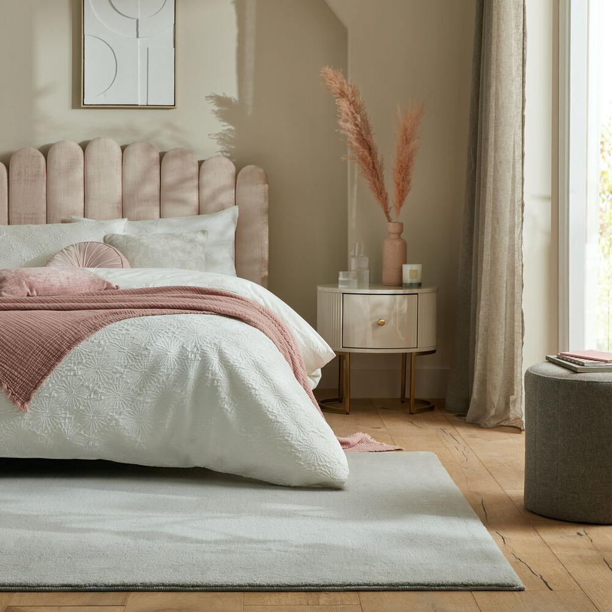 TEPPICH Uni-Design, kurzflor, mit Latexrücken BLITH, Grau 140x200 cm - Grau, Textil (140/200cm) - KADIMA DESIGN