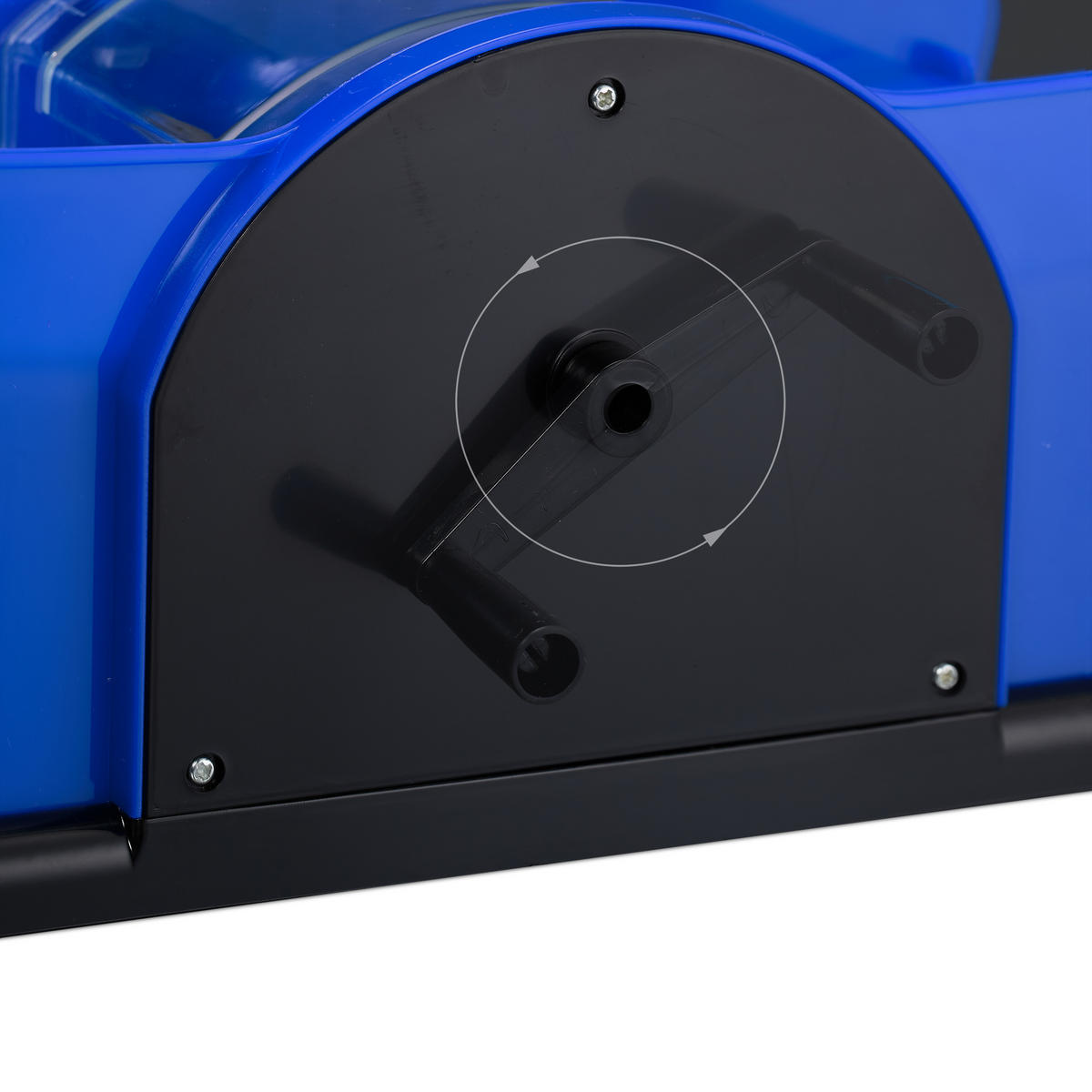 KARTENMISCHMASCHINE manuell - Blau, Kunststoff (23/15cm) - Relaxdays