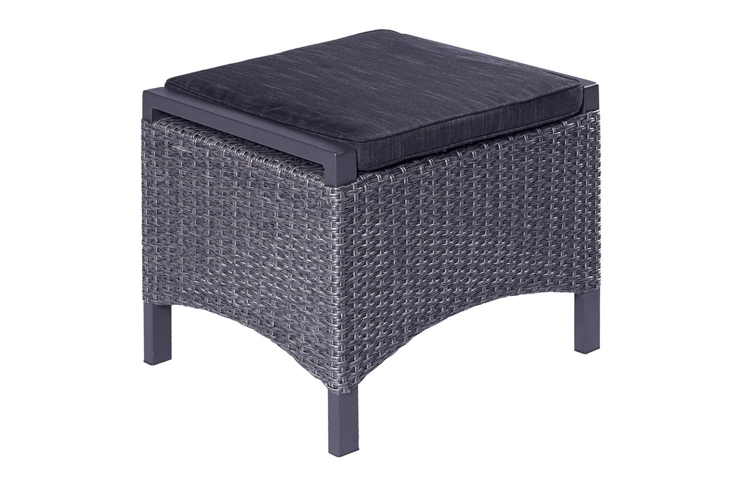 GARTENHOCKER Nizza 46x57x45 cm, Metall, Grau - Grau, Kunststoff (57/46/45cm) - dasmöbelwerk