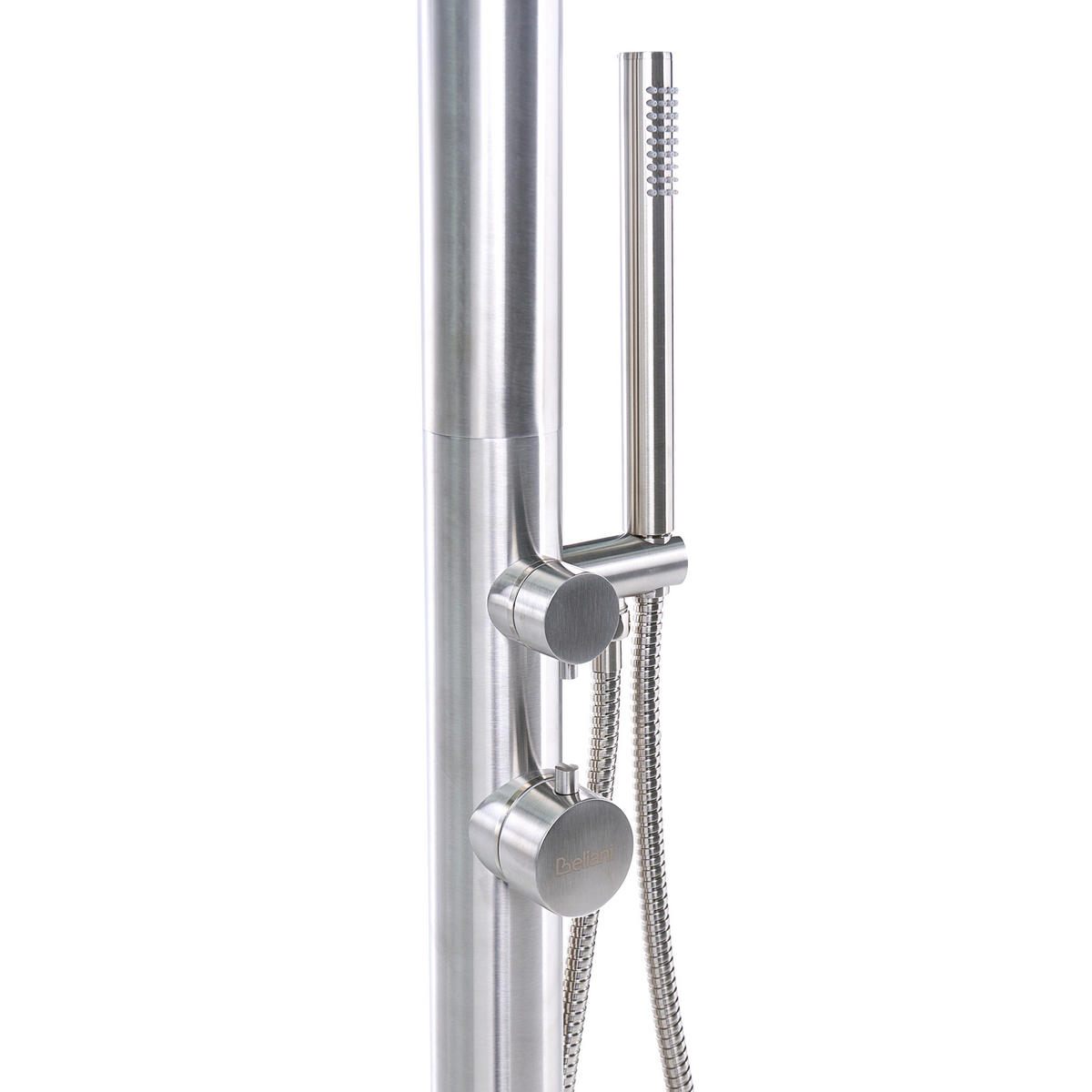 FREISTEHENDE Gartendusche Silber Marudi - Silberfarben, Metall (57/230/17cm) - Beliani