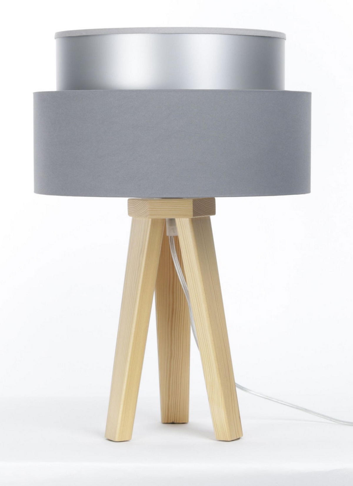 TISCHLAMPE Grau 30/45 cm - Silberfarben, Kunststoff (30/0.7/45cm) - ONZENO