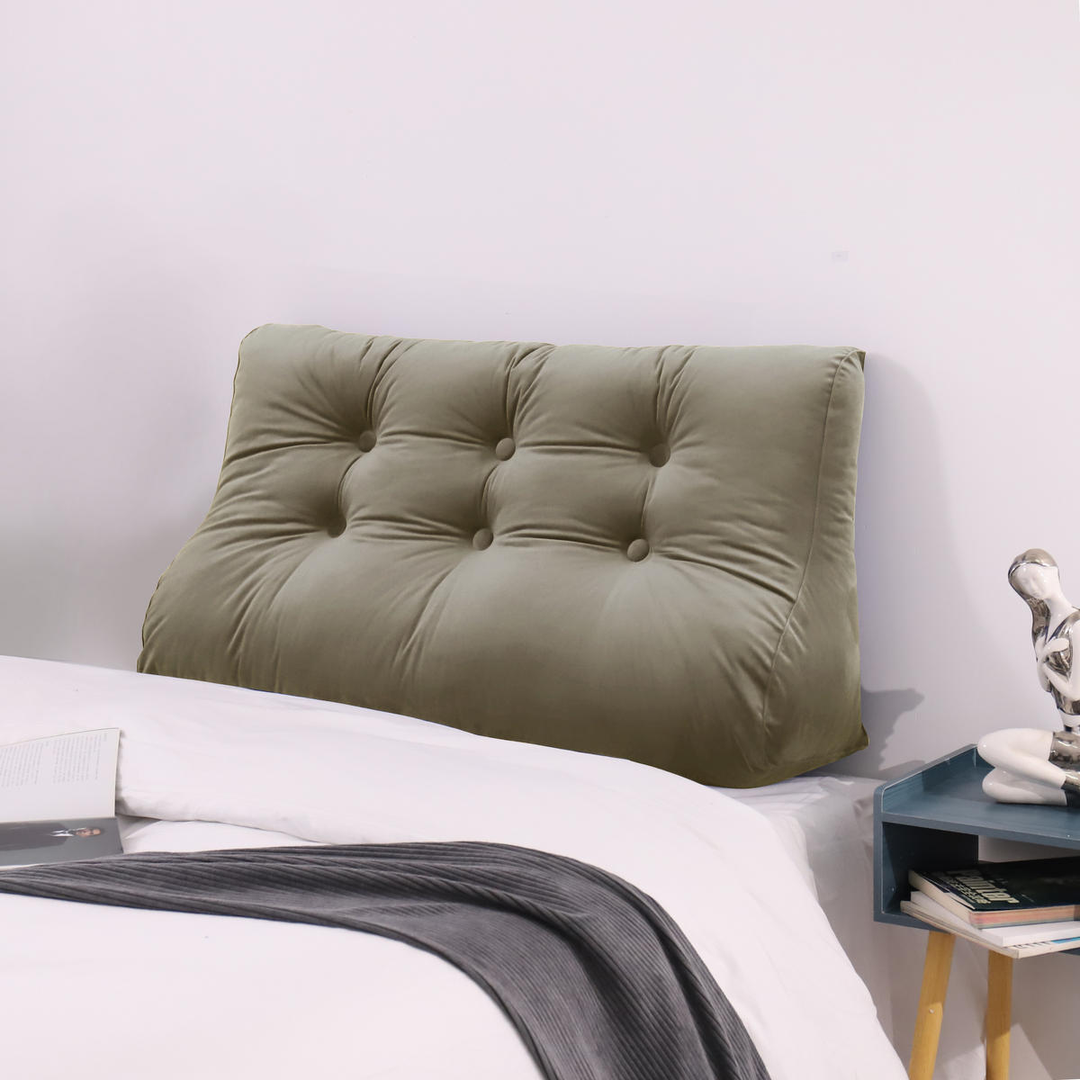 RÜCKENKISSEN Körperkontur Samtlook Ekru 100 cm - Ecru, Textil (55/100cm) - Vercart