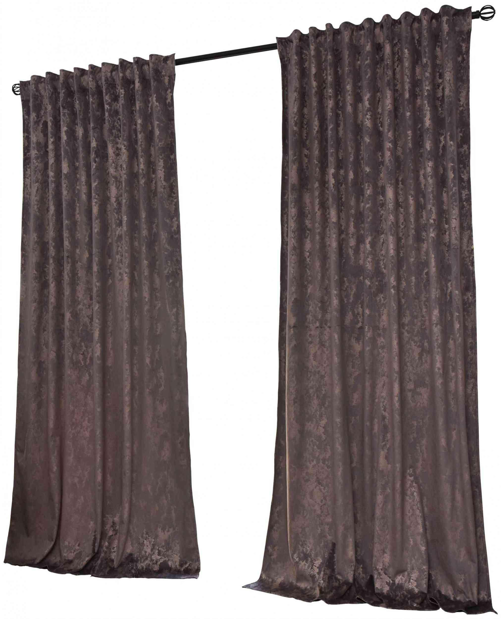 VORHANG 2ER SET MILANO STAR HxB 245x140 cm Grau Rosegold - Roségold, Textil (140/245cm) - Gardinenbox