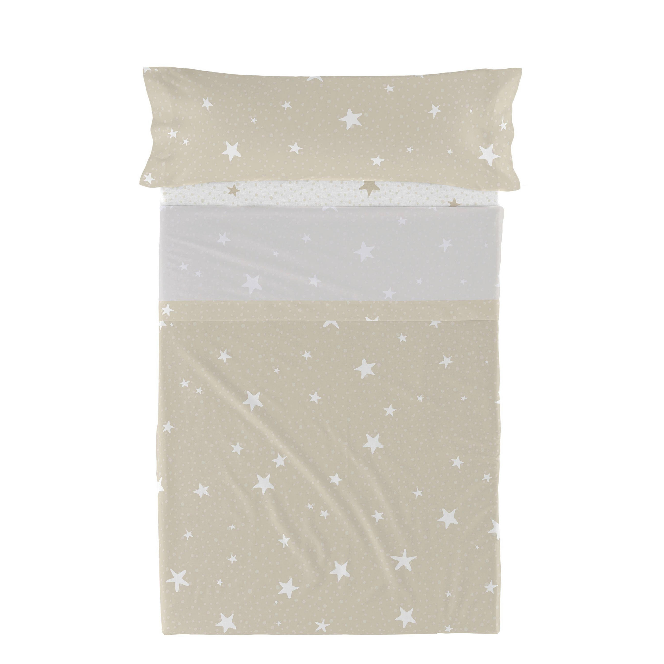 BETTWÄSCHE 2er-Set teiliges little star 180x270 cm beige - Beige, Textil (180/270cm) - Happy Friday