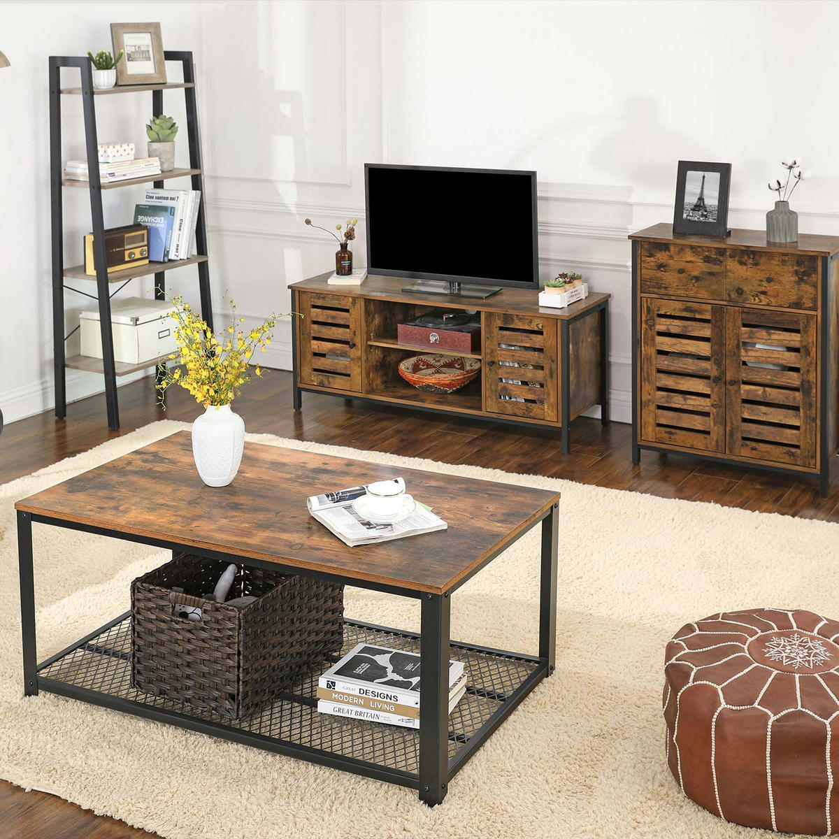 BEISTELLSCHRANK MIT SCHUBLADE - Braun, Holzwerkstoff (30/80/70cm) - Hansiro