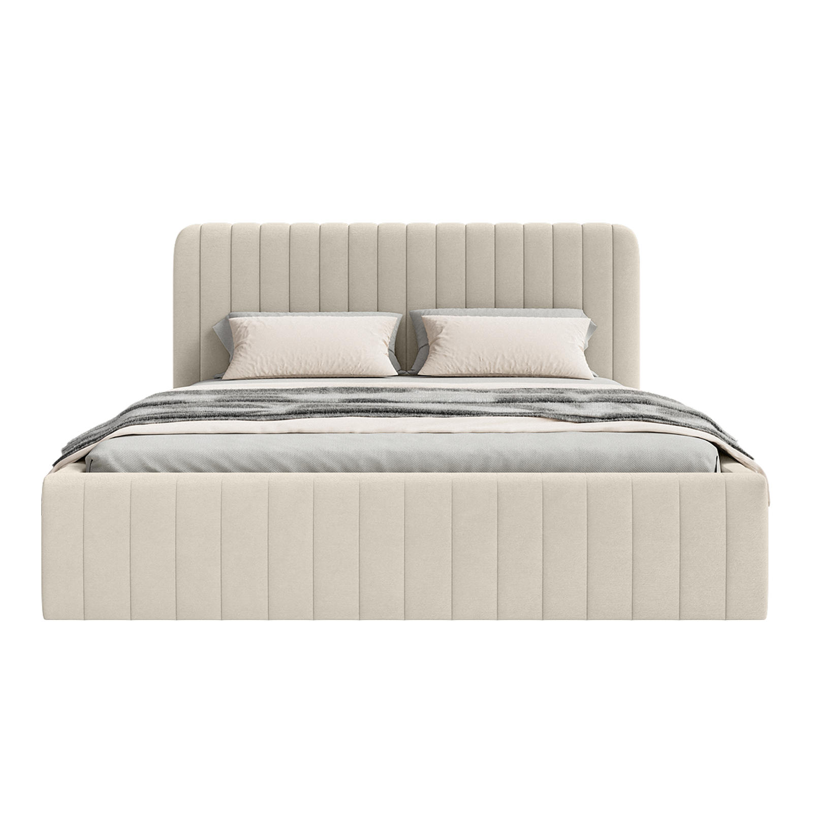 POLSTERBETT Orasi 160x200 cm, Ecru - Beige, Textil (200/160cm) - Fedve