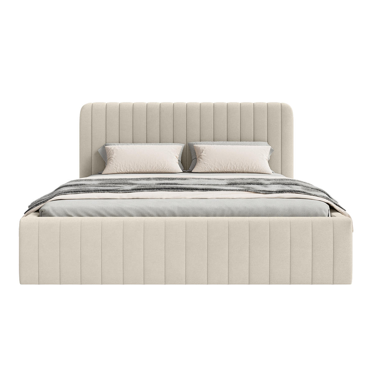 POLSTERBETT Orasi 160x200 cm, Ecru - Beige, Textil (200/160cm) - Fedve