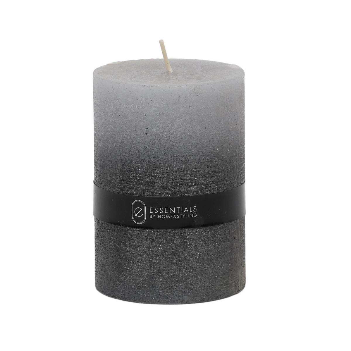KERZE Dip Dye 7/7/10 cm - Grau, Paraffin (7/10/7cm) - Home Styling Collection