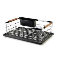 GESCHIRRABTROPFKORB Basic Schwarz 44/32/14 cm Metall - Silberfarben, Metall (32/14/44cm) - Mondex