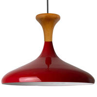 PENDELLEUCHTE Champion Pilz-Holz 35/29 cm - Rot, Holz/Metall (29/35/29cm) - Bamyum