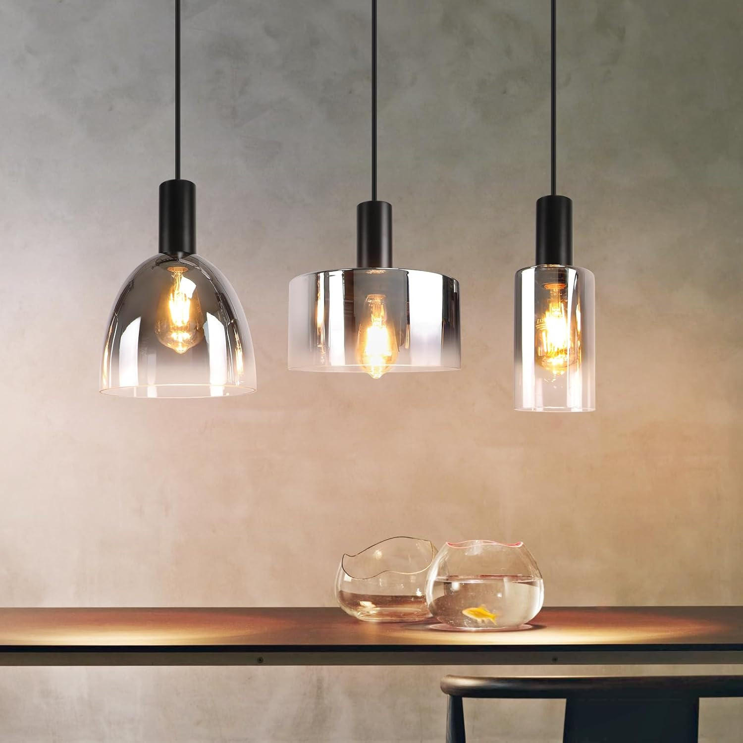 HÄNGELEUCHTE Sylvg 25/180.5/62.5 cm - Schwarz, Metall (62.5/25/180.5cm) - ZMH