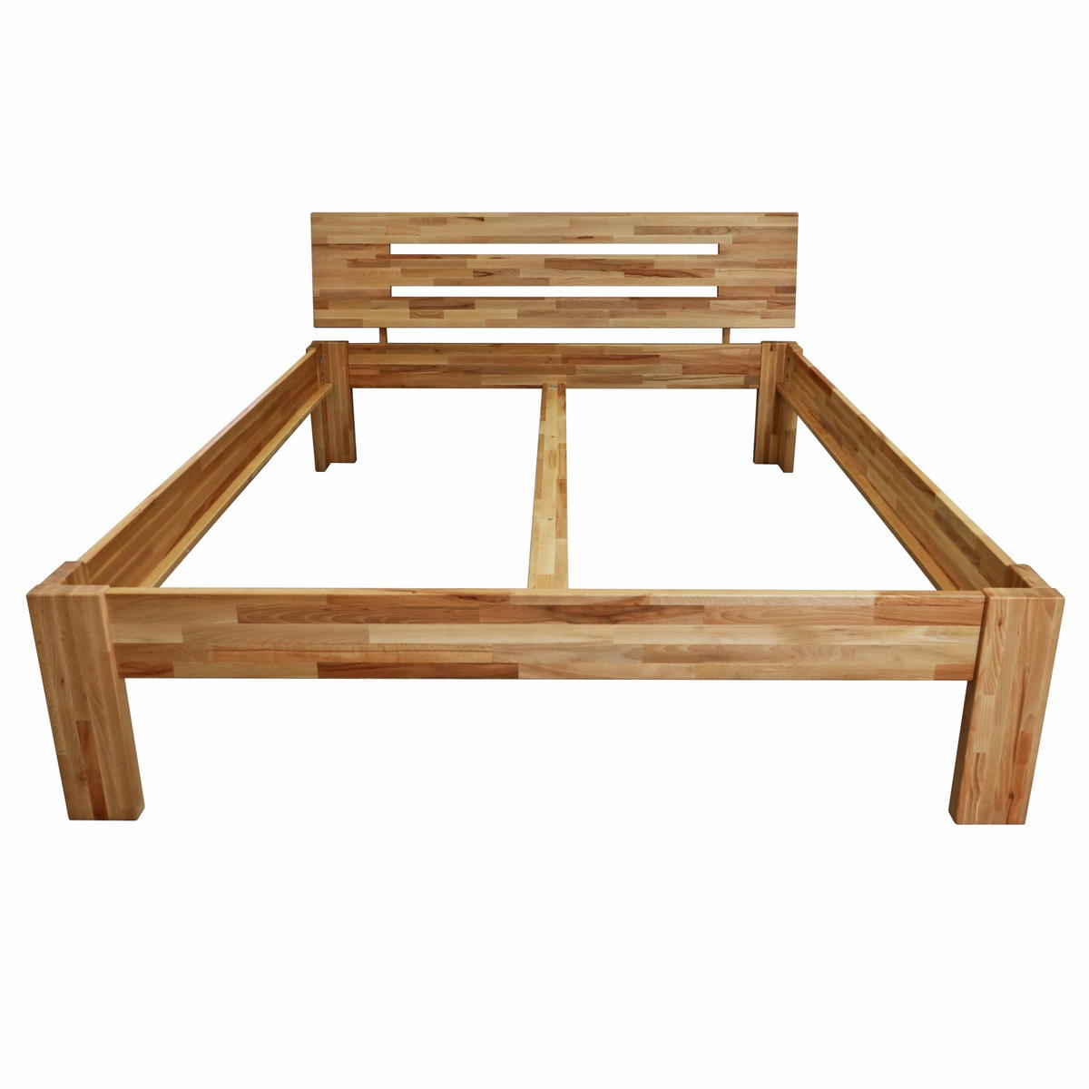 BETT Bubema Solo – Massives Bett aus Kernbuche in Naturoptik - Weiß, Holz (180/200cm) - Betten-ABC