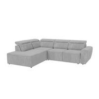 ECKSOFA Reid Grau Samt - Schwarz/Grau, Holz/Kunststoff (273/224cm) - S-Style Möbel