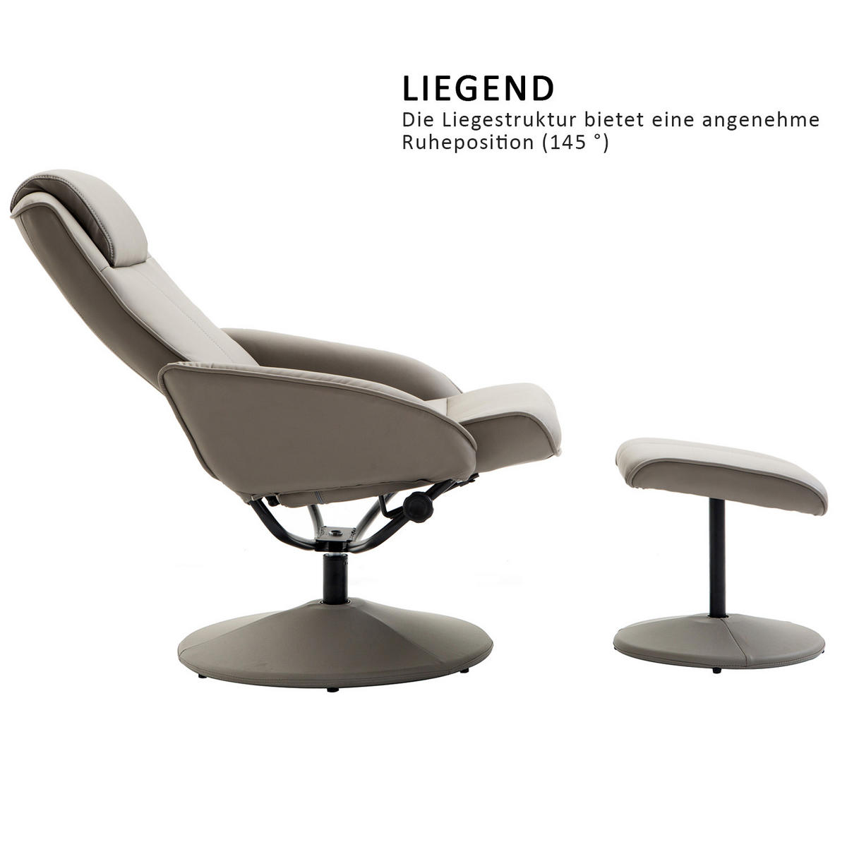 RELAXSESSEL, Fernsehsessel, Grau - Grau, Holz (67/98/78cm) - HOMCOM