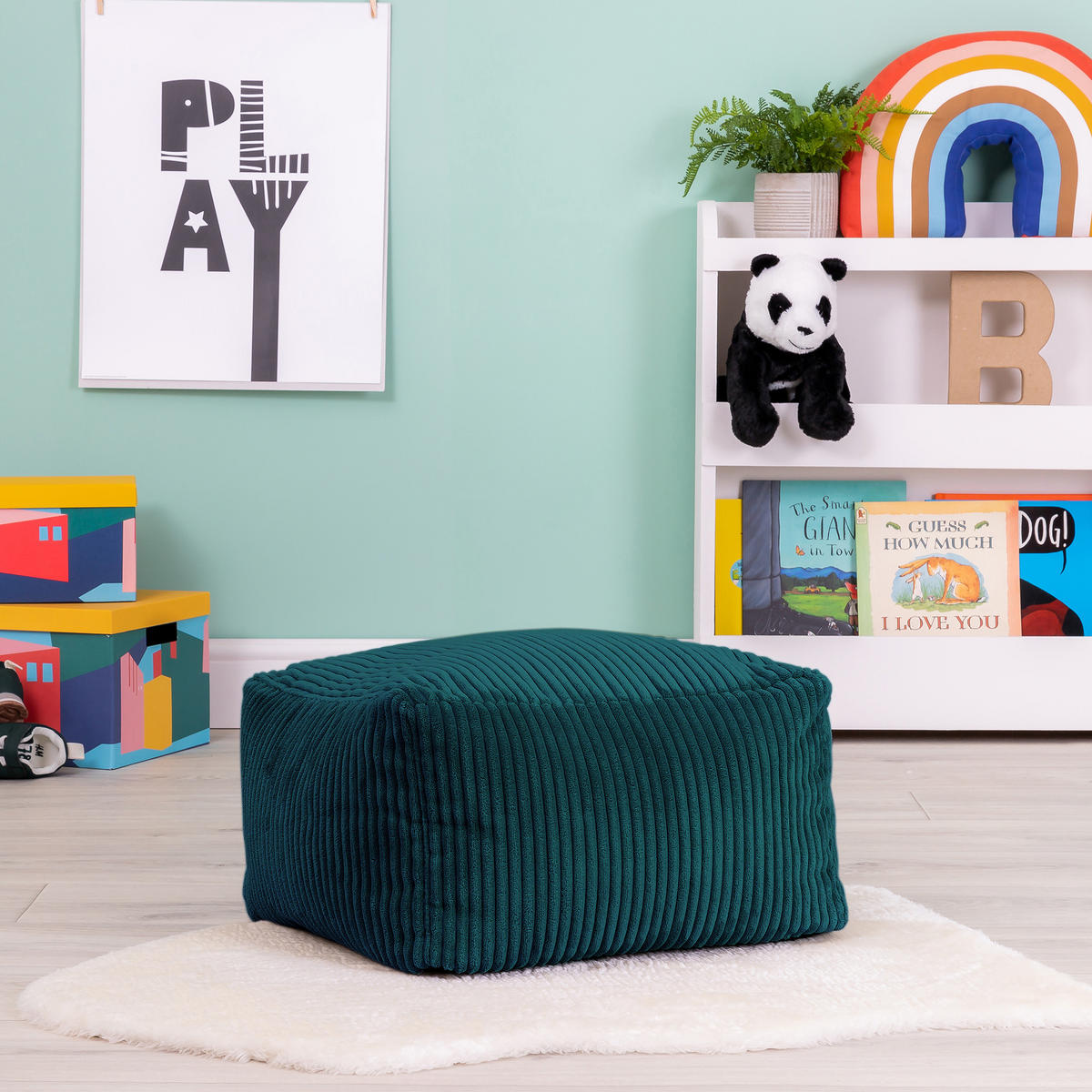 SITZPOUF Amara - Grün, Textil (42/24/42cm) - icon
