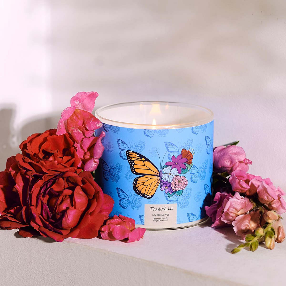 DUFTKERZE Kahlo - Hellblau, Naturmaterialien/Glas (10cm)