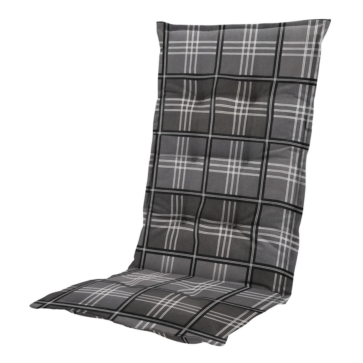 GARTENSTUHLKISSEN Patchy 123/50 cm 4er-Set - Grau, Textil (50/7/123cm) - Madison