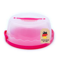 KUCHENTRANSPORTBOX Kuchenbehälter 29.8/28.8/13.2 cm - Pink, Kunststoff (28.8/13.2/29.8cm) - Intirilife