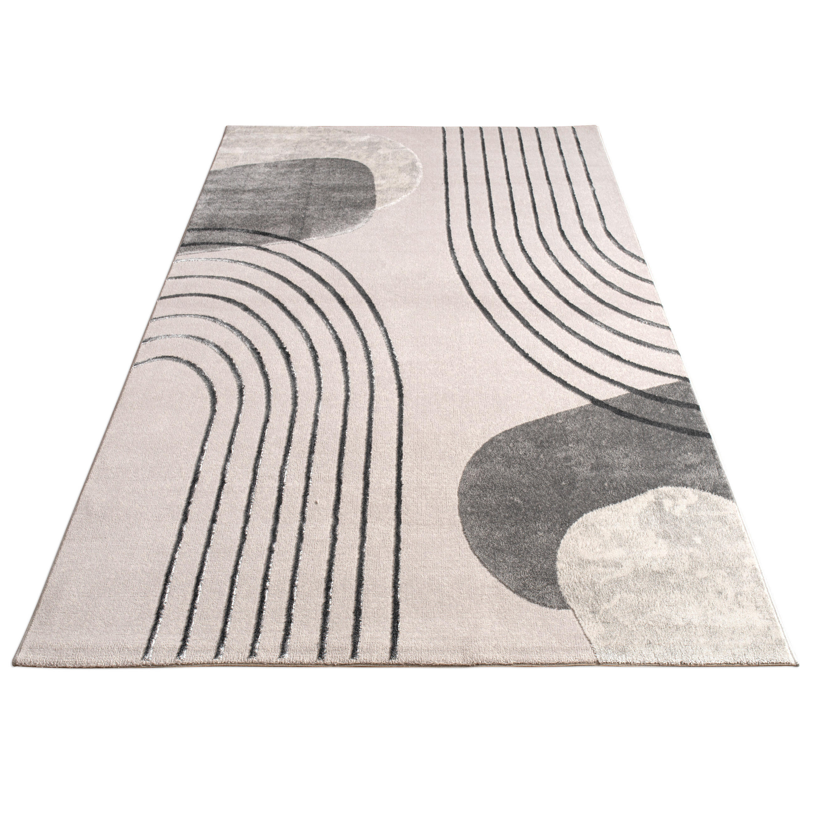 Paco Home Kurzflorteppich Grau 200x290 cm