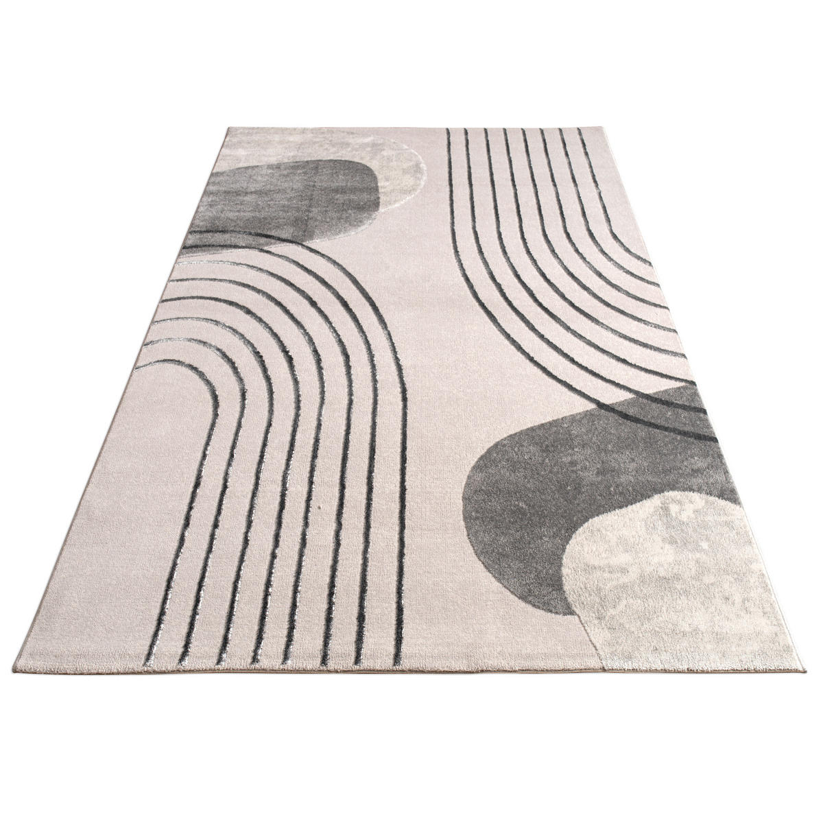 KURZFLORTEPPICH 120/160 cm Tuana 216 - Grau, Textil (120/160cm) - Paco Home