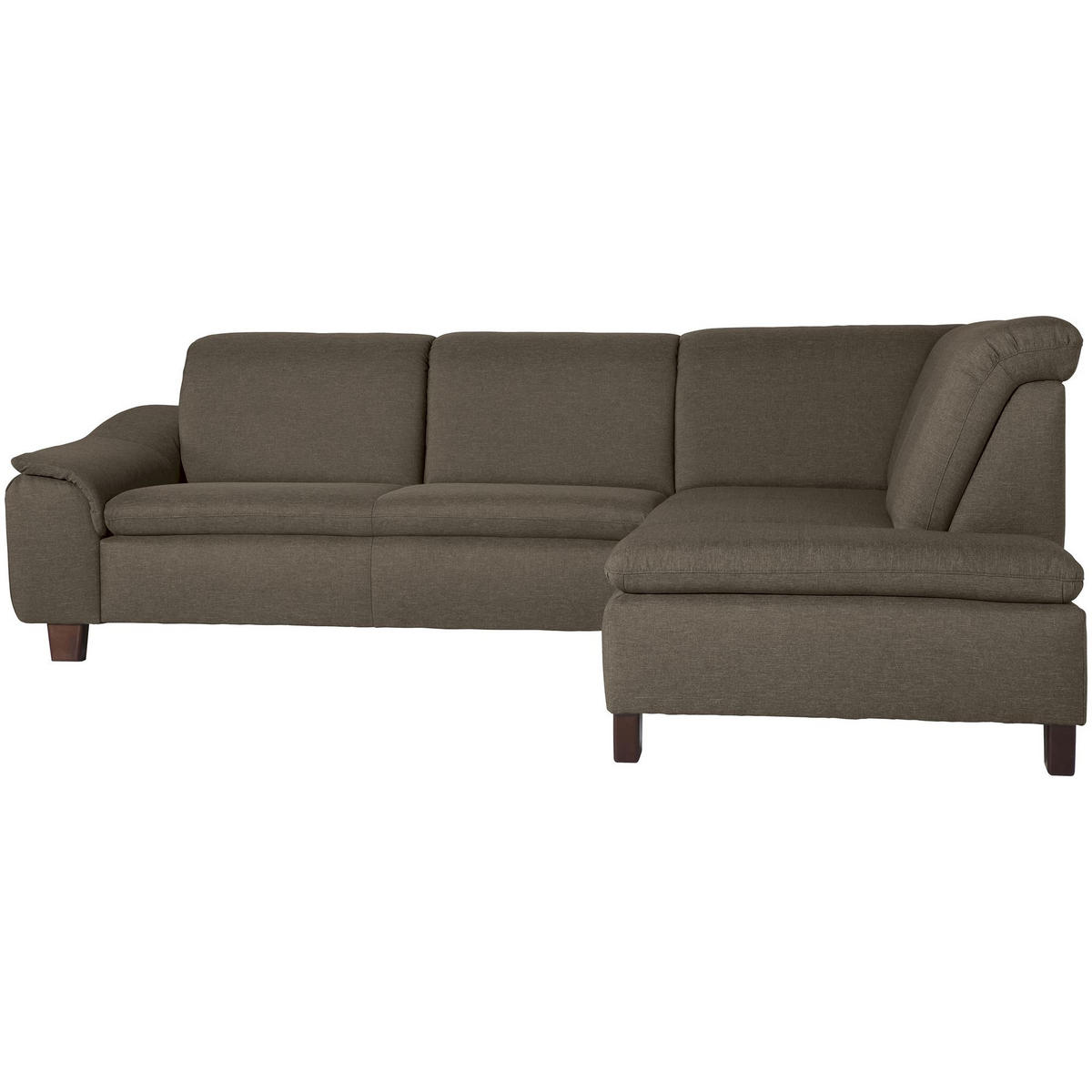 ECKSOFA mit Ottomane rechts Kaylil Flachgewebe sahara - Sahara, Kunststoff (187/247cm) - 58aufmkessel