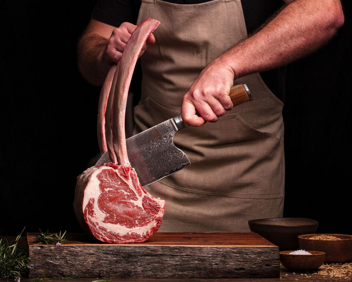 CHAI-DAO-KOCHMESSER 20 cm - Nussbaumfarben, Holz/Metall (34cm) - Zayiko