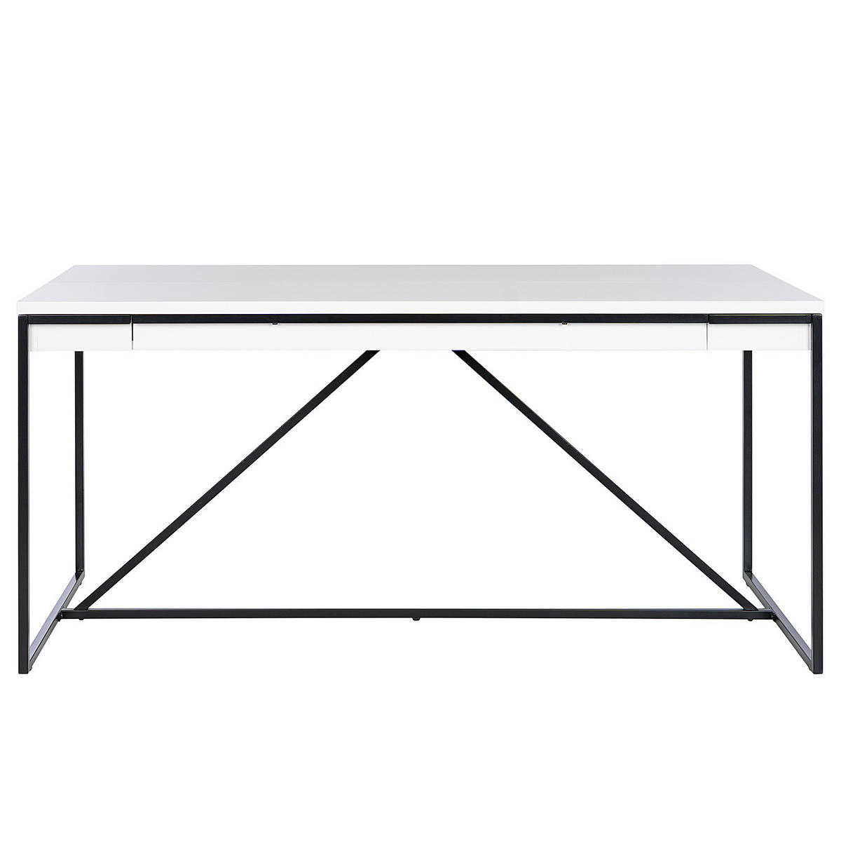 MULTIFUNKTIONSTISCH - Holzwerkstoff / Metall - Weiß, Holzwerkstoff/Metall (80/160/76cm) - home24